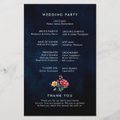 Papier Fleur sauvage Rustic Country Boho Wedding Programm (Dos)