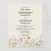 Papier Fleur sauvage tout en un Faire-part de mariage col (Devant)