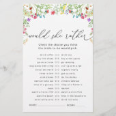 Papier Fleur sauvage Voudrait-Elle Plutôt Fête des mariée (Devant)