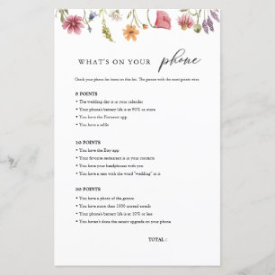 Papier Fleur sauvage What's on Your Phone Fête des mariée