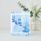 Papier Fleurs Abstraites bleues (Debout devant)