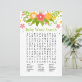 Papier Fleurs Baby shower Word Search Jeu (Debout devant)