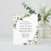 Papier Fleurs blanches Belle Faire-part de mariage budgét (Debout devant)