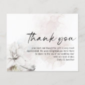 Papier Fleurs blanches de budget Photo de remerciement de (Devant)