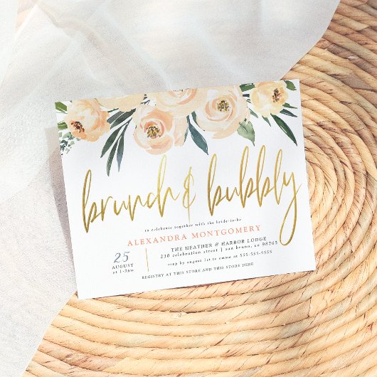 Papier Fleurs Budget Gold Brunch & Fête des mariées Bubbl