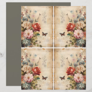 Papier Fleurs Collage Vintage 2b