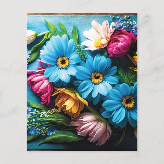 Papier Fleurs colorées (Devant)