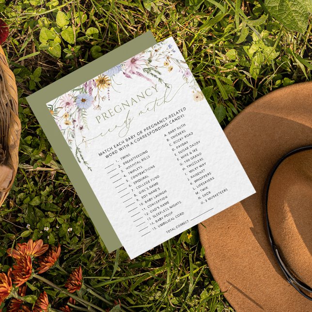 Papier Fleurs Comme C'Est Doux Grossesse Bonbons Match Je (Créateur téléchargé)
