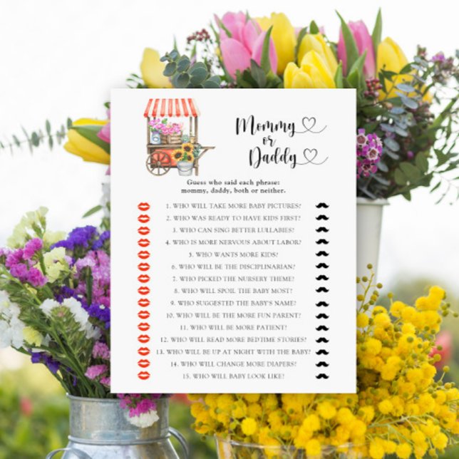 Papier Fleurs cultivées localement baby shower - maman ou (Créateur téléchargé)