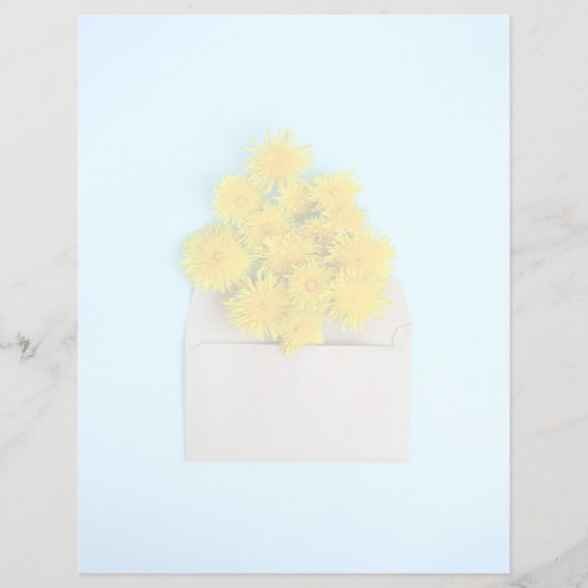 Papier Fleurs | Dandelions dans l'enveloppe (Devant)