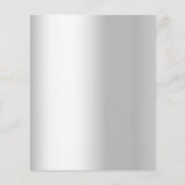 Papier Fleurs d'argent 25e anniversaire mariage invitatio (Dos)