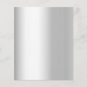 Papier Fleurs d'argent Invitation à la fête de Noël (Dos)