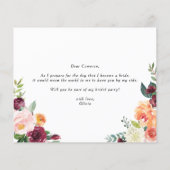 Papier Fleurs d'automne à l'aquarelle Veux-tu être mon ga (Dos)