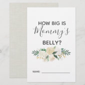 Papier Fleurs de baby shower Quelle est la taille du jeu  (Devant / Derrière)