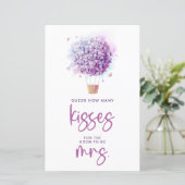 Papier Fleurs de ballon aquarelle | Combien de baisers ma (Debout devant)