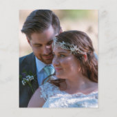 Papier Fleurs de Budget Photo Mariage Remerciements Lilas (Dos)