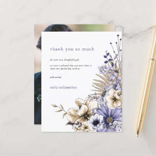 Papier Fleurs de Budget Photo Mariage Remerciements Lilas