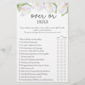 Papier Fleurs de Calla - Jeu de douche sous-marine ou sup (Devant)