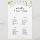 Papier Fleurs de Calla - Qu'y a-t-il dans votre sac à mai (Devant)