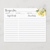 Papier Fleurs de citrons Arbre Branche Botanique Recette (Devant)