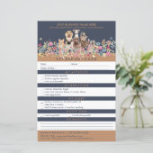 Papier Fleurs de compagnie chic chiens (Debout devant)