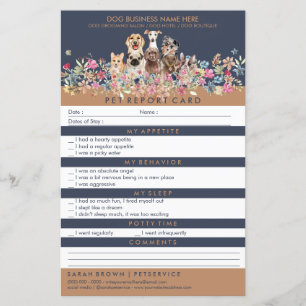 Papier Fleurs de compagnie chic chiens