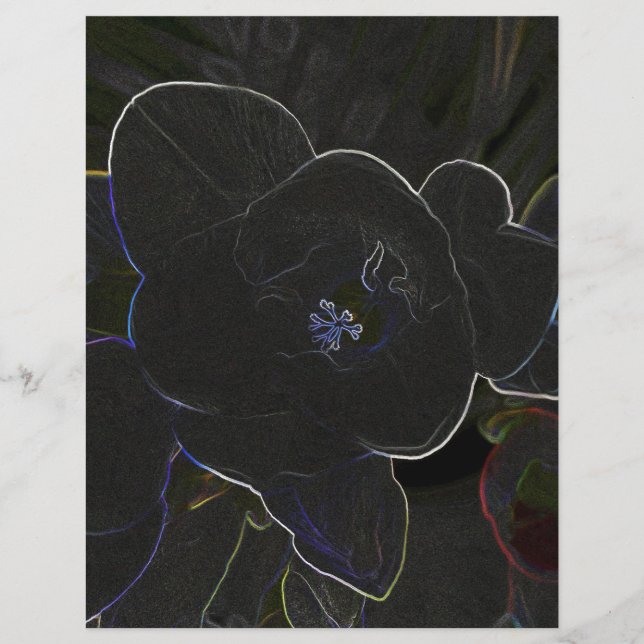 Papier fleurs de freesia en contour (Devant)
