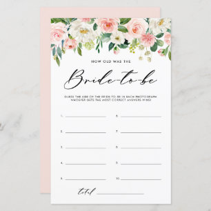 Papier Fleurs De Jardin L'Âge Du Jeu De Douche De Mariée