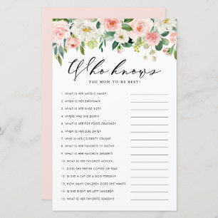 Papier Fleurs de jardin qui connaît maman le meilleur jeu