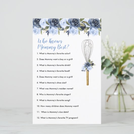 Papier Fleurs de la Marine Qui Connaît Maman Meilleure Ve (Debout devant)