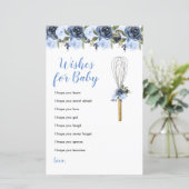 Papier Fleurs de la marine Voeux pour la végétation de bé (Debout devant)