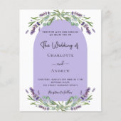 Papier Fleurs de lavande arche photo violet budget mariag (Devant)