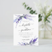 Papier Fleurs de lavande Floral Lilac Budget Mauve Mariag (Debout devant)