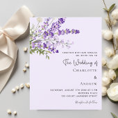 Papier Fleurs de lavande violet faire-part de mariage