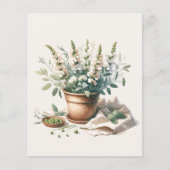 Papier Fleurs de pois doux et de pois doux en Argile Pot (Devant)
