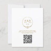 Papier Fleurs de prairie Mariage d'or blanc Invitation bu (Dos)