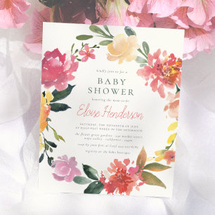 Papier Fleurs de printemps Baby Shower Fille Simple Bud