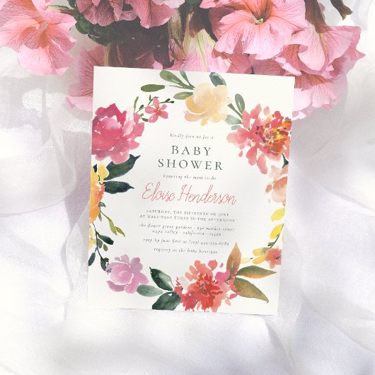 Papier Fleurs de printemps | Budget simple Baby shower fi