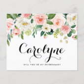 Papier Fleurs De Printemps Romantiques Serez-Vous Ma Femm (Devant)