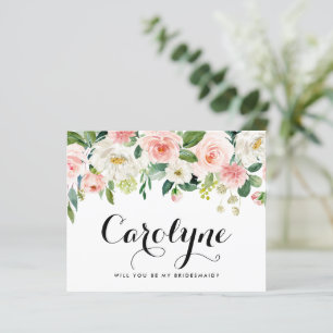 Papier Fleurs De Printemps Romantiques Serez-Vous Ma Femm