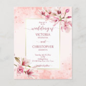 Papier Fleurs de printemps rose magnolia budget (Devant)