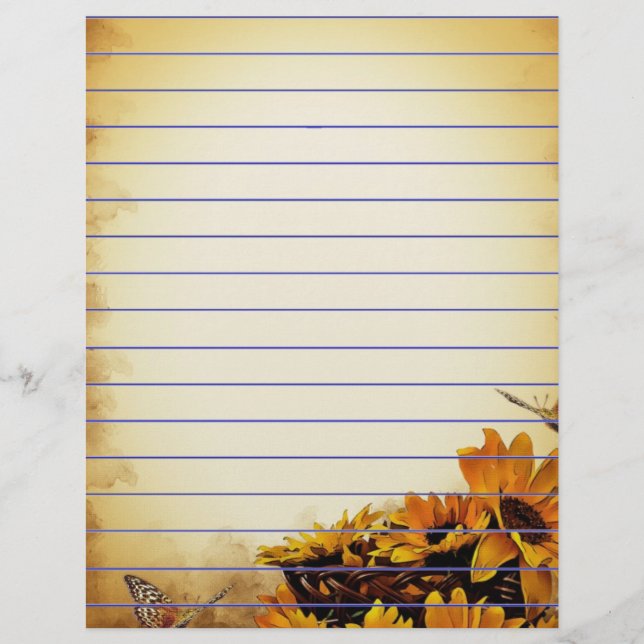 Papier Fleurs de soleil (Devant)