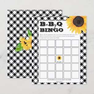 Papier Fleurs de soleil Boho   BW Checks Baby shower Bing
