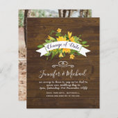 Papier Fleurs de soleil Changement de date Plans de repor (Devant / Derrière)