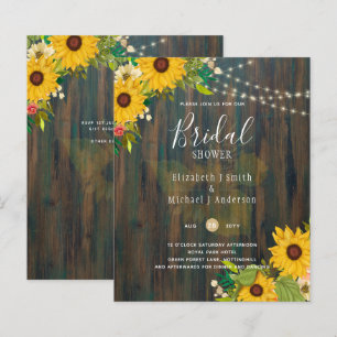 Papier Fleurs de soleil d'été FÊTE DES MARIÉES en bois ru