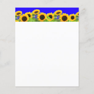 Papier Fleurs de soleil - drapeau ukrainien Paix Liberté