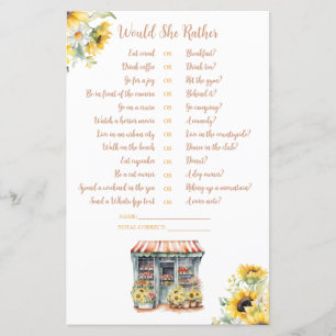 Papier Fleurs de soleil Elle est hors du marché elle préf