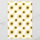 Papier Fleurs de soleil jaunes dans Jar Invitation de la  (Dos)