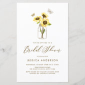 Papier Fleurs de soleil jaunes dans Jar Invitation de la  (Devant)