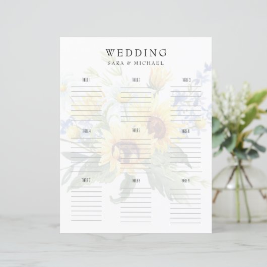 Papier Fleurs de soleil mariages en fleurs (Debout devant)